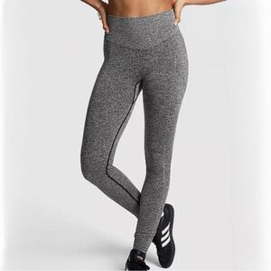 VS PINK‎ Active Gray Marl High Rise Seamless Workout Yoga Gym Legging Size Large